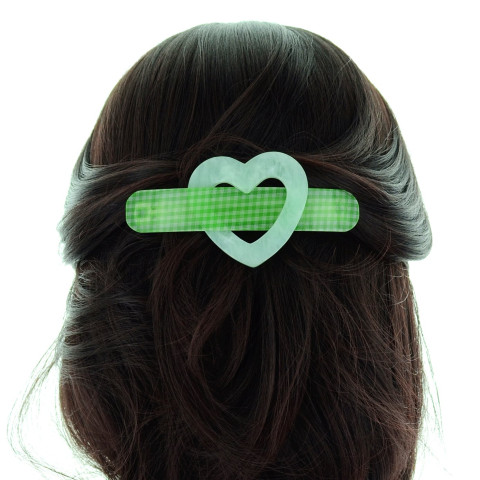 Plaid & Heart Barrette Plaid & Heart Barrette