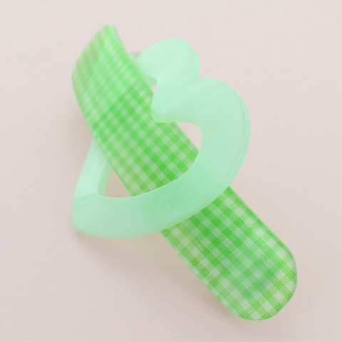 Plaid & Heart Barrette Plaid & Heart Barrette
