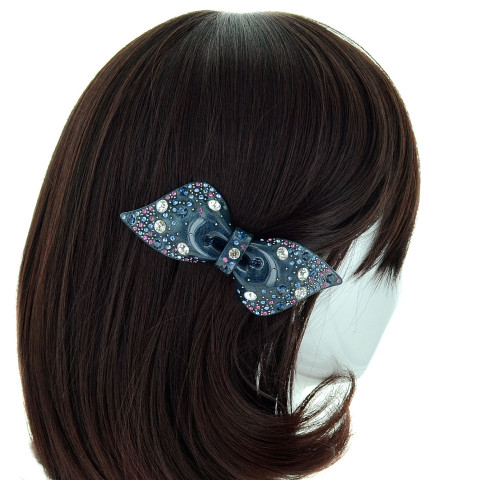 Crystal Acetate Bow Barrette Crystal Acetate Bow Barrette