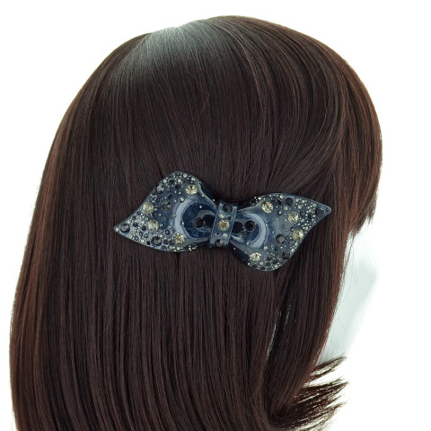 Crystal Acetate Bow Barrette Crystal Acetate Bow Barrette