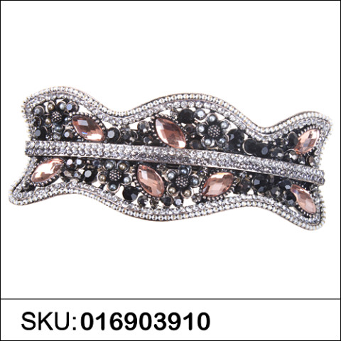 Vintage Style Crystal Beaded-Embellished Barrette Vintage Style Crystal Beaded-Embellished Barrette