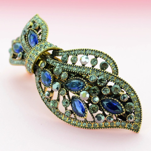 Cubiczirconia Bow Knot Double Clip Barrette Cubiczirconia Bow Knot Double Clip Barrette