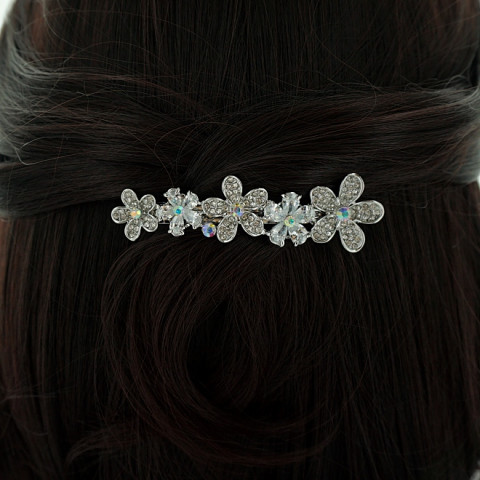 Cubiczirconia Flowers Barrette (Clip Paris) Cubiczirconia Flowers Barrette (Clip Paris)