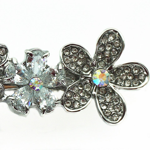 Cubiczirconia Flowers Barrette (Clip Paris) Cubiczirconia Flowers Barrette (Clip Paris)