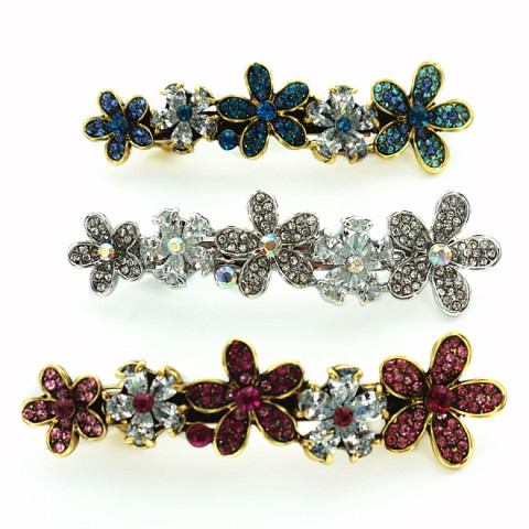Cubiczirconia Flowers Barrette (Clip Paris) Cubiczirconia Flowers Barrette (Clip Paris)