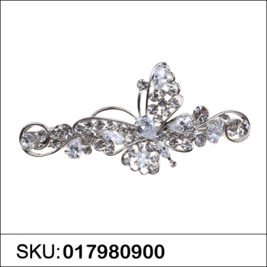 Luxurious Cubiczirconia Butterfly Barrette
