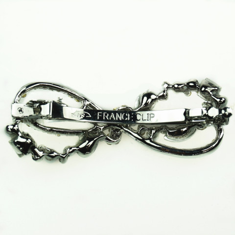 Crsytal Ribbon Barrette (France Clip) Crsytal Ribbon Barrette (France Clip)
