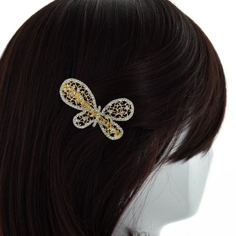 Austria Crystal Butterfly Barrette (Clip France) Austria Crystal Butterfly Barrette (Clip France)