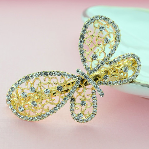 Austria Crystal Butterfly Barrette (Clip France) Austria Crystal Butterfly Barrette (Clip France)