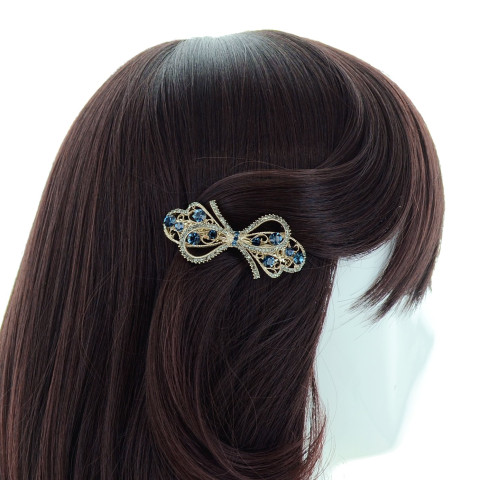 Australian Crystal Embellished Bow Barrette Australian Crystal Embellished Bow Barrette