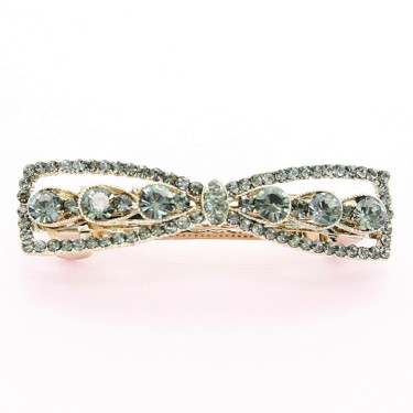 Rhinestone Bow Barrette (Clip France )