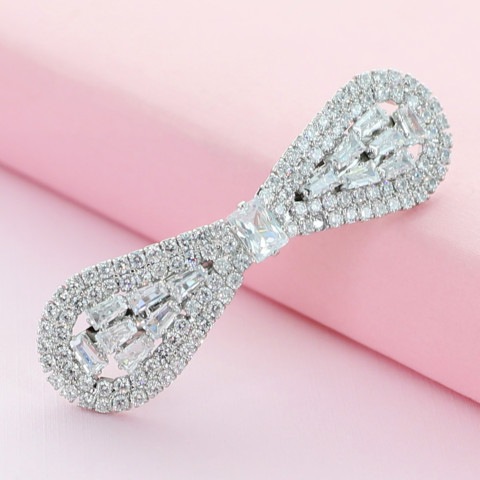 Cubic Zirconia Bow Pinch Cilp Cubic Zirconia Bow Pinch Cilp