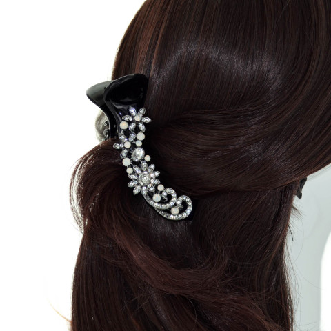Crystal Flower Pinch Open Banana Cilp Crystal Flower Pinch Open Banana Cilp
