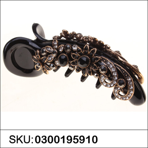 Crystal Flower Pinch Open Banana Cilp Crystal Flower Pinch Open Banana Cilp