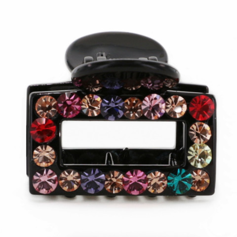 Crystal Rhinestone Rectangle Cutout Claw Clip Crystal Rhinestone Rectangle Cutout Claw Clip
