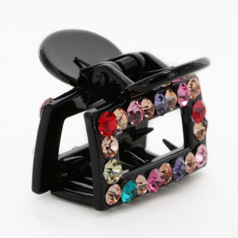 Crystal Rhinestone Rectangle Cutout Claw Clip Crystal Rhinestone Rectangle Cutout Claw Clip