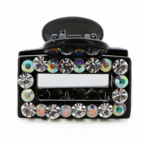 Crystal Rhinestone Rectangle Cutout Claw Clip Crystal Rhinestone Rectangle Cutout Claw Clip