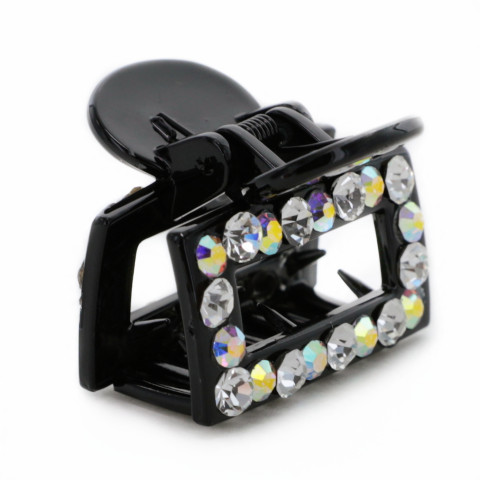 Crystal Rhinestone Rectangle Cutout Claw Clip Crystal Rhinestone Rectangle Cutout Claw Clip