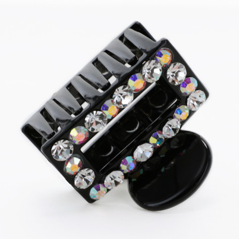 Crystal Rhinestone Rectangle Cutout Claw Clip Crystal Rhinestone Rectangle Cutout Claw Clip