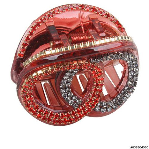 Double Ring Rhinestone Hair Jaw Double Ring Rhinestone Hair Jaw