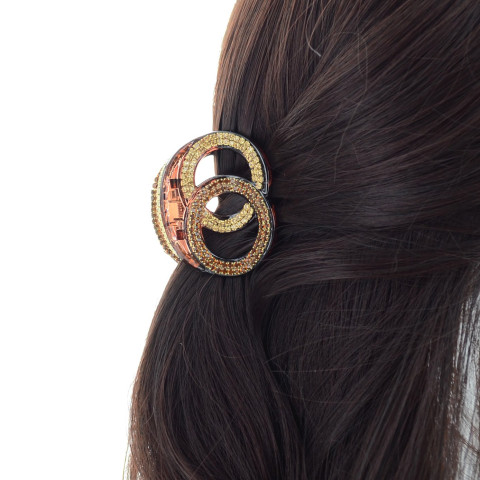 Double Ring Rhinestone Hair Jaw
