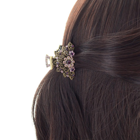 Vintage Inspired Crystal Flower Hair Jaw Vintage Inspired Crystal Flower Hair Jaw
