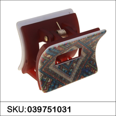 Mix Print Cutout Rectangular Hair Jaw Mix Print Cutout Rectangular Hair Jaw
