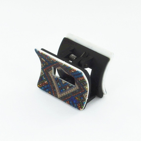 Mix Print Cutout Rectangular Hair Jaw Mix Print Cutout Rectangular Hair Jaw