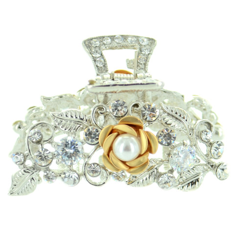 Cubiczirconia & Relief Flower Hair Jaw