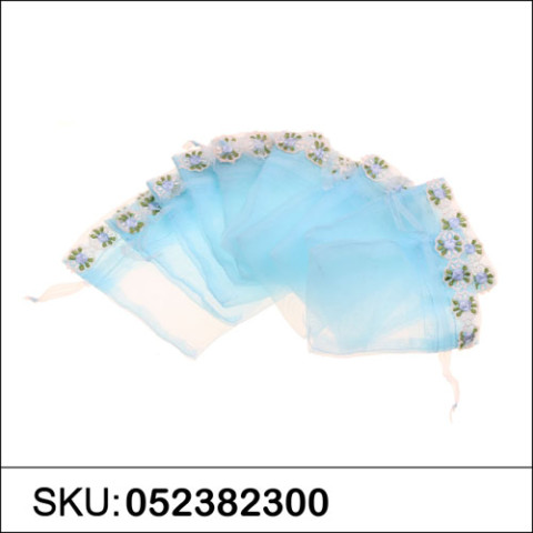 Daisy Embellished Sheer Organza Drawstring Bag Daisy Embellished Sheer Organza Drawstring Bag