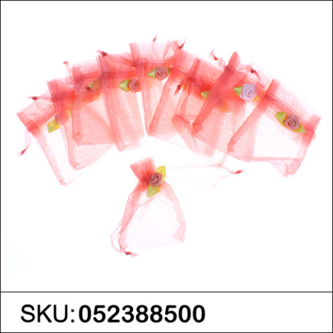 Flower Deco Matching Drawstring Organza Bag Flower Deco Matching Drawstring Organza Bag