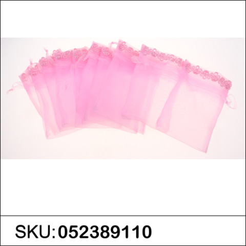 Flower Deco Matching Drawstring Organza Bag Flower Deco Matching Drawstring Organza Bag