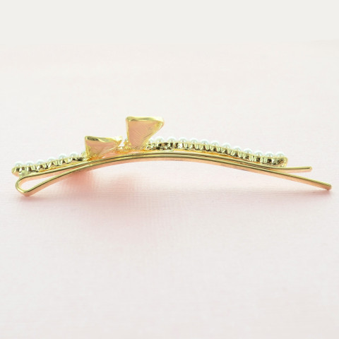 Elegant Faux Pearl Bow & Crystal Bobby Pin Elegant Faux Pearl Bow & Crystal Bobby Pin
