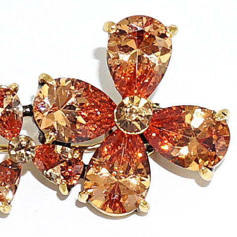 Luxurious Cubiczirconia Flower Barrette Luxurious Cubiczirconia Flower Barrette