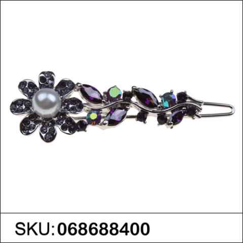 Luxurious Cubiczirconia Flower Pearl Barrette. Luxurious Cubiczirconia Flower Pearl Barrette.
