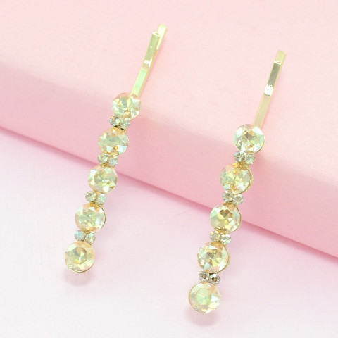 2-Pack Dazzling Row Crystal Barrettes 2-Pack Dazzling Row Crystal Barrettes
