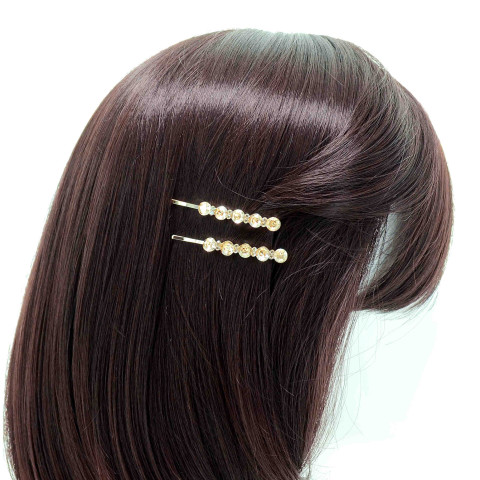 2-Pack Dazzling Row Crystal Barrettes 2-Pack Dazzling Row Crystal Barrettes