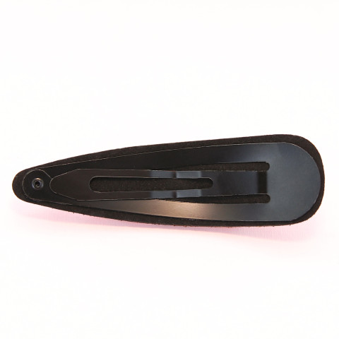 Faux Leather Rhinestone Snap Clip
