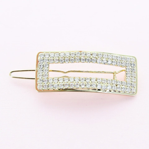 Cubiczirconia Rhinestone Bridal Rectangle Barrette Cubiczirconia Rhinestone Bridal Rectangle Barrette