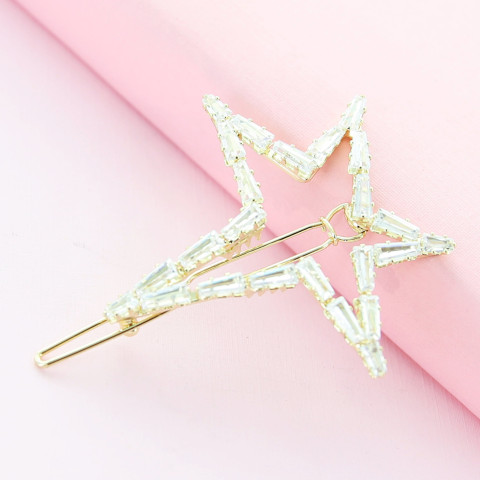 Cubiczirconia Rhinestone Bridal Star Barrette Cubiczirconia Rhinestone Bridal Star Barrette