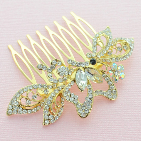 Crystal Butterfly Hair Comb Crystal Butterfly Hair Comb