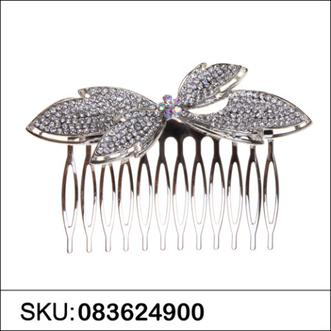 Crystal Bow Hair Comb