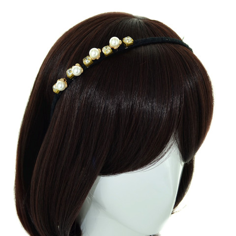 Crystal & Faux Pearl Headband Crystal & Faux Pearl Headband