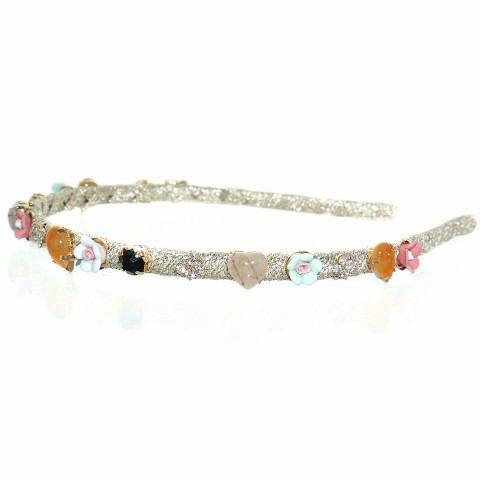 Romantic Roses, Gemstone, Crystal Emboss Headband