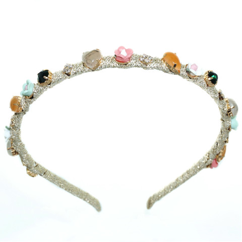 Romantic Roses, Gemstone, Crystal Emboss Headband