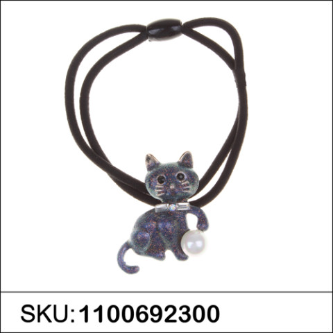 Handcrafte Enamel Kitten Ponytail Holder Handcrafte Enamel Kitten Ponytail Holder