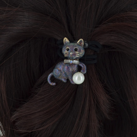 Handcrafte Enamel Kitten Ponytail Holder Handcrafte Enamel Kitten Ponytail Holder