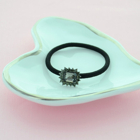 Crystal Rectangle Ponytail Holder Crystal Rectangle Ponytail Holder