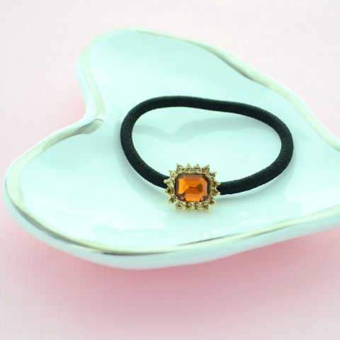 Crystal Rectangle Ponytail Holder
