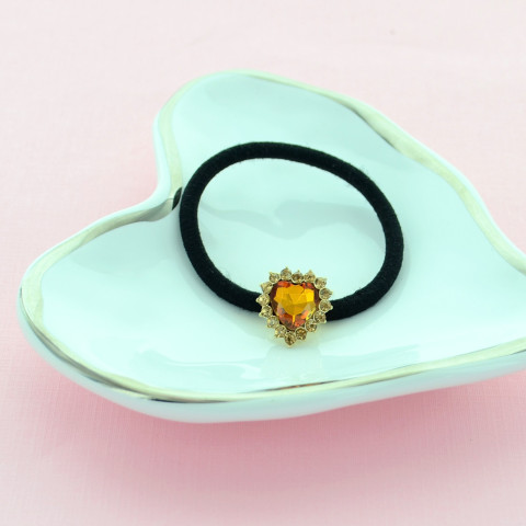 Crystal Heart Ponytail Holder Crystal Heart Ponytail Holder